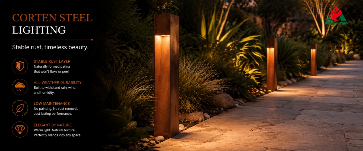 Corten Steel Lights Wholesale Price